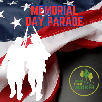 Image of an American flag with silhouette of soldiers