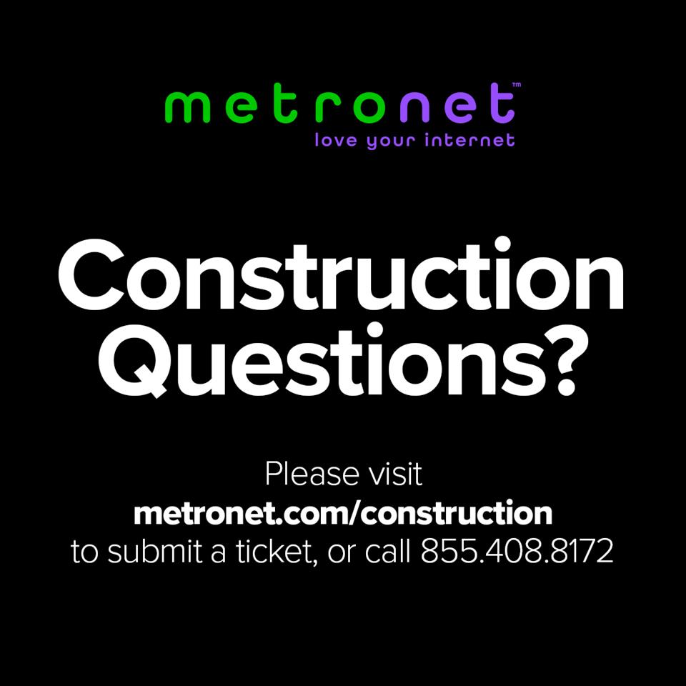 Metro Net Logo with contact information